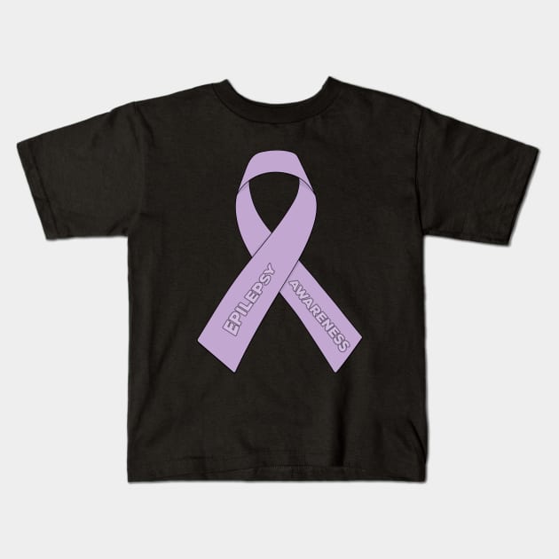 Epilepsy Awareness Ribbon Kids T-Shirt by DiegoCarvalho